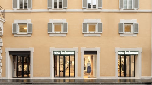 New Balance Store Front in Rome Italy
